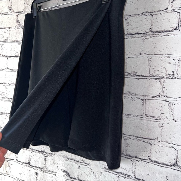 Boston Proper NWT Black Faux Wrap Mini Skort Size Medium - Picture 2 of 7